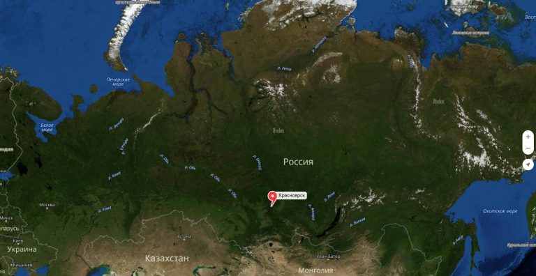 Красноярск на карте россии фото