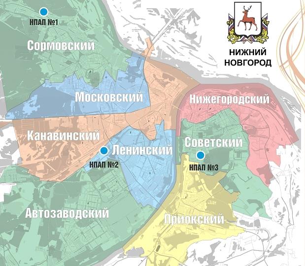 Карта Нижнего Новгорода с улицами и домами подробная - показать