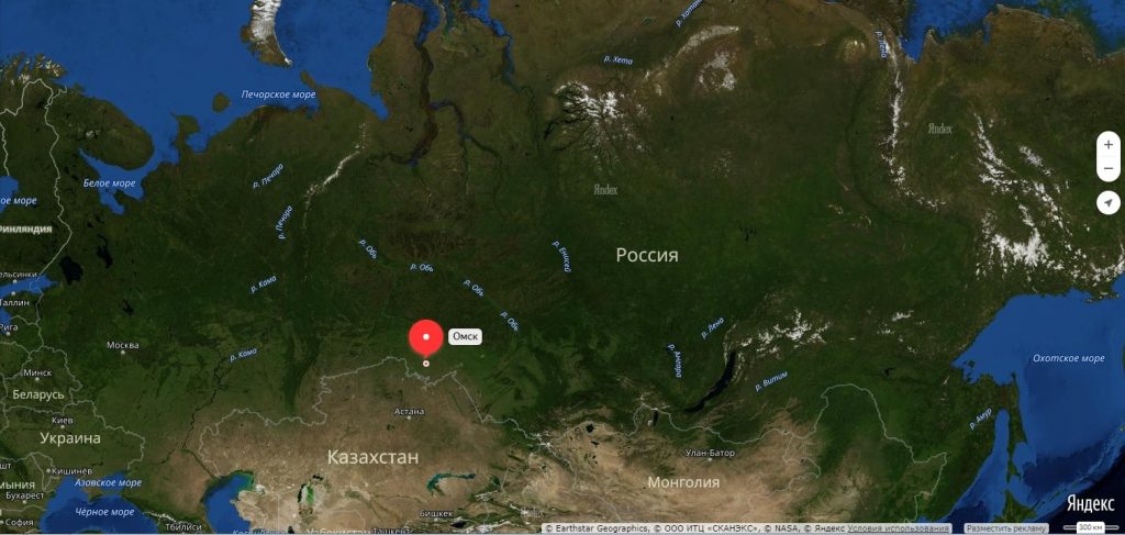 Omsk na karte Rossii min