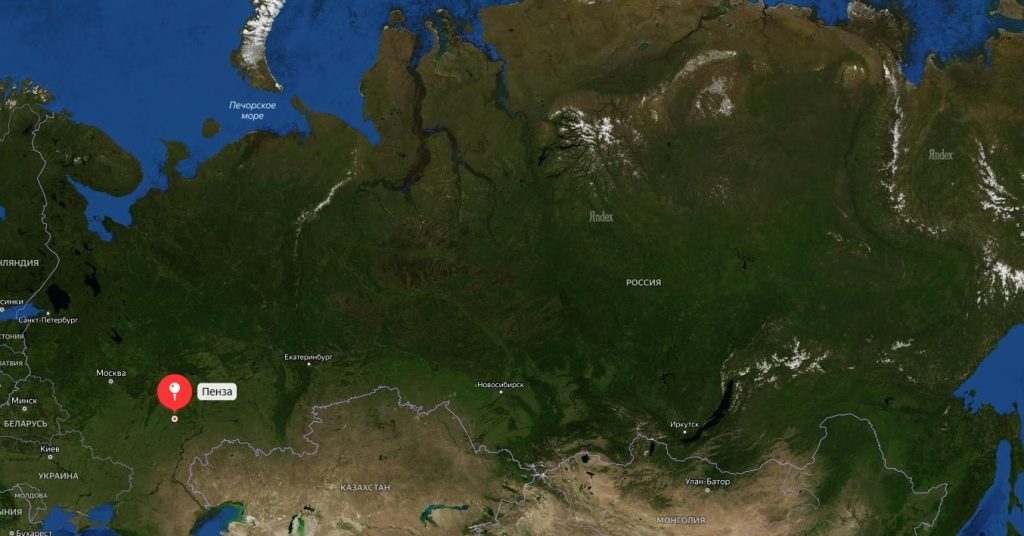 Пенза на карте России