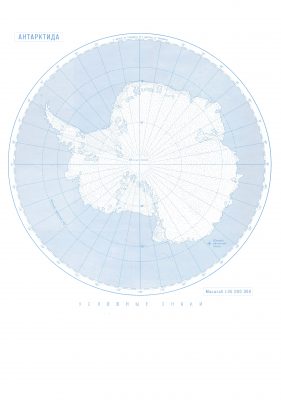 Контурная карта Антарктиды