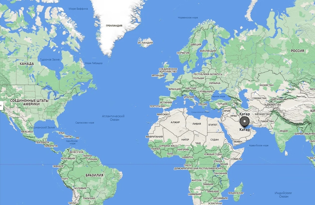 Страна катар на карте мира