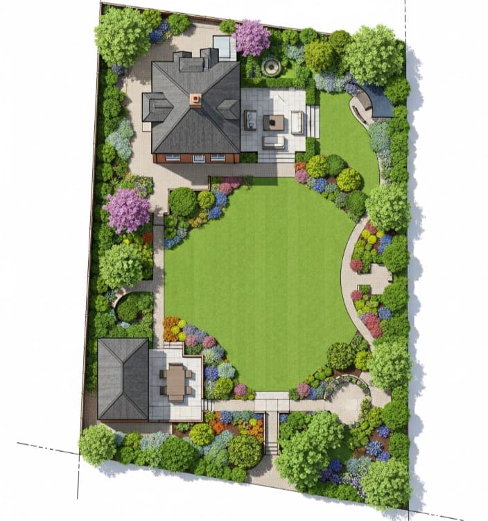 Ландшафт с прудом