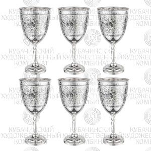 Серебряные наборы посуды Кубачинского Художественного Комбината – купить столовое серебро от мастеров Дагестана