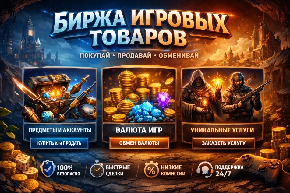 Биржи игровых ценностей: Как задонатить и не остаться с носом