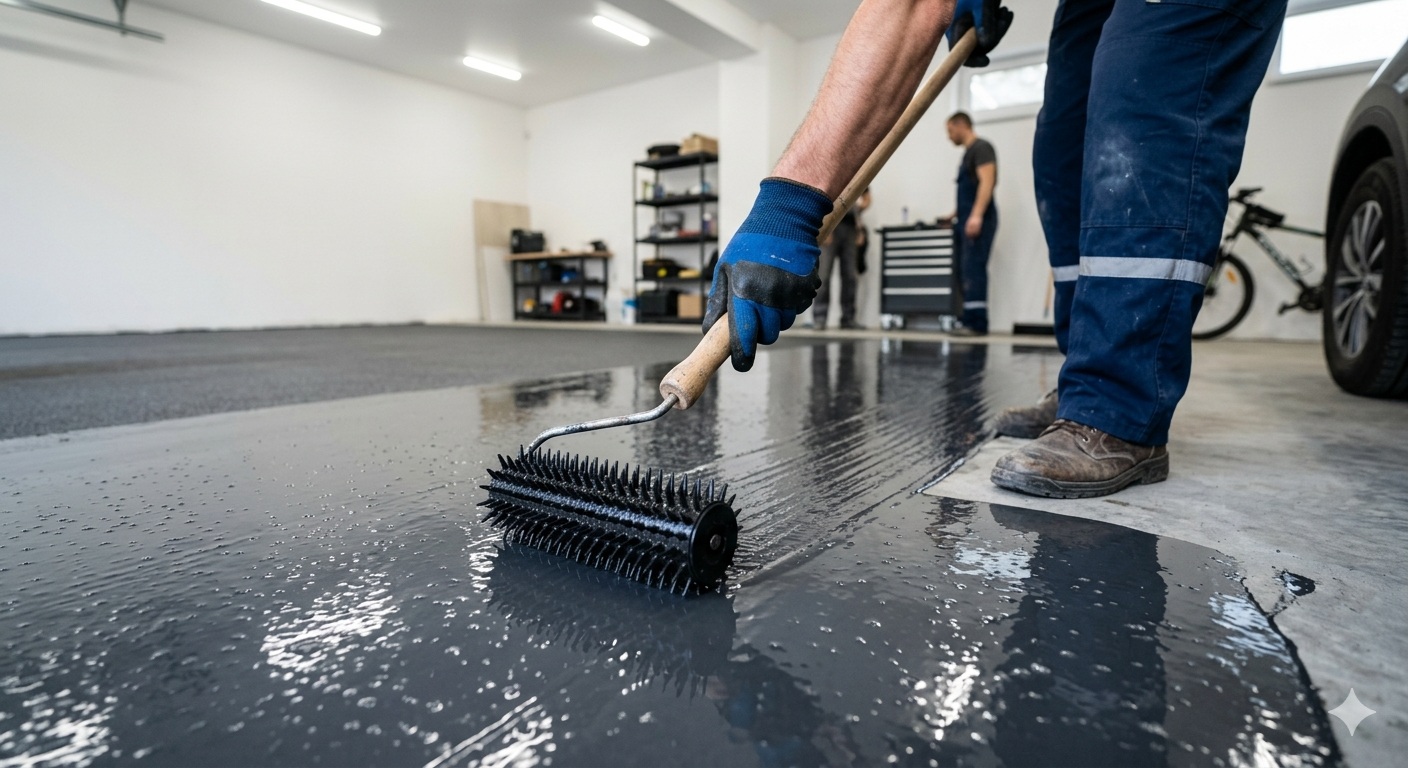 Пол в гараже: эпоксидный наливной, полиуретан, керамогранит и резина — что выбрать и не пожалеть